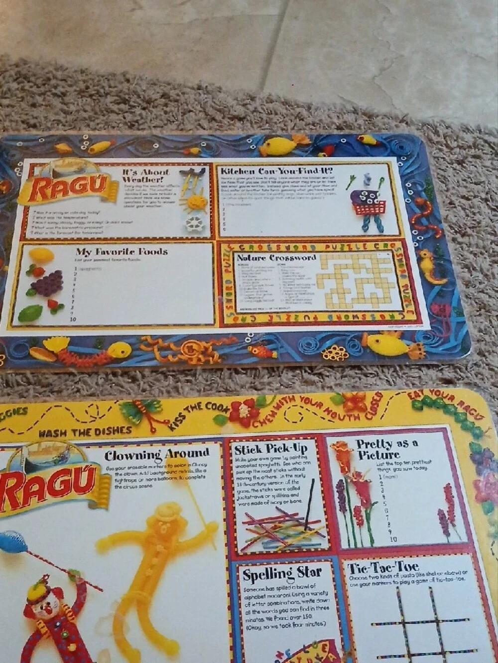 Kids' Find Eddie Puzzle Playmat - Red Set Of 2 Placemats